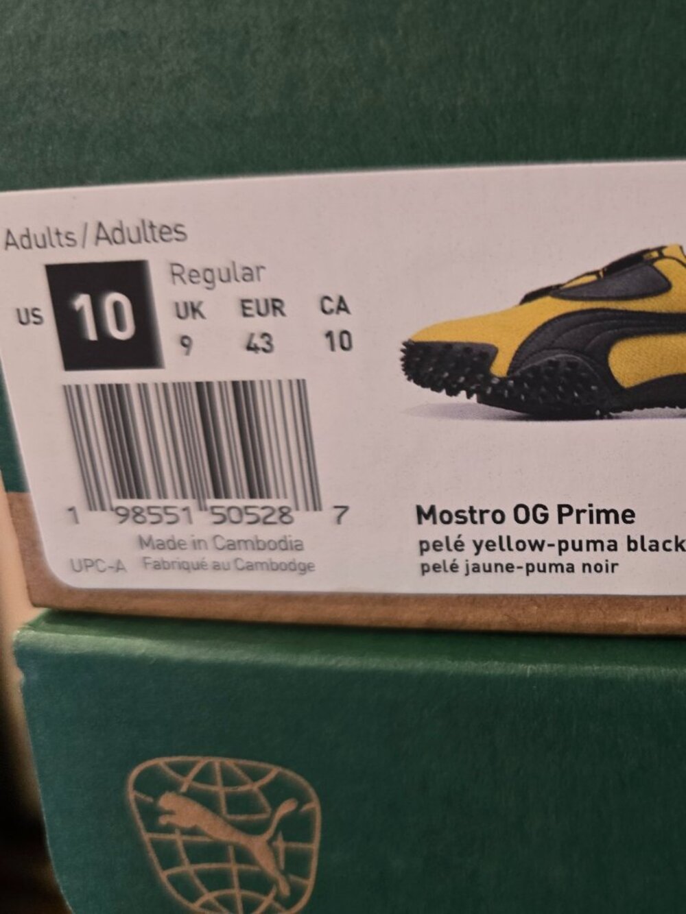 PUMA Mostro OG Prime BRUCE LEE Yellow Black Sneakers 403206-15 Men's Sz 10 NEW - Picture 13 of 13